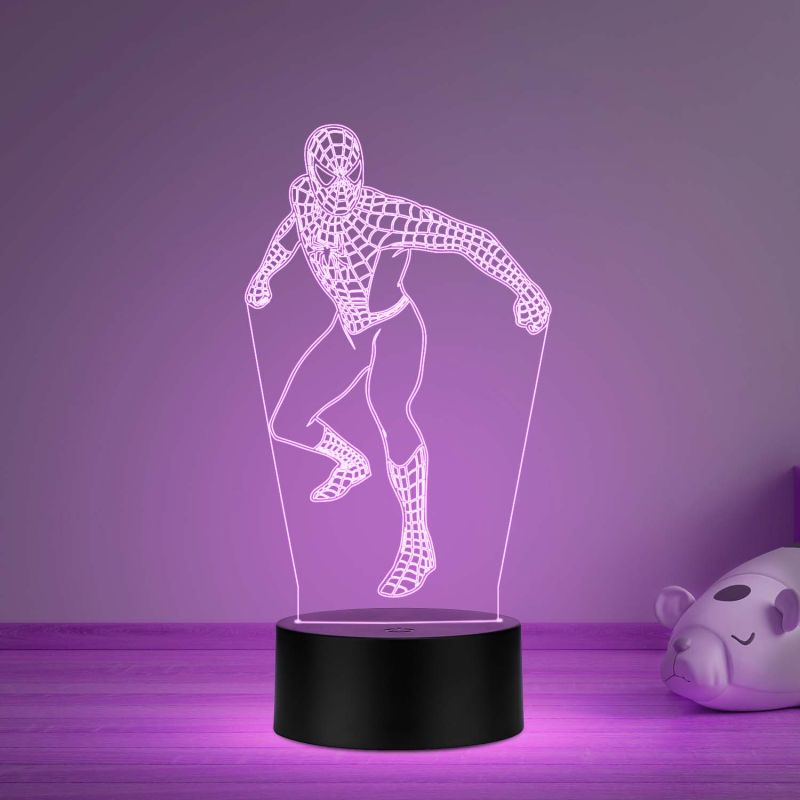 Spider-Man Across The Spider Verse Design Night Lamp with multicolored
